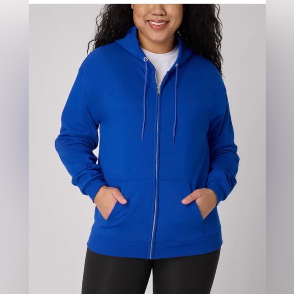 Champion C9 Fleece Lined Zip Up Hoodie size XXL TG blue